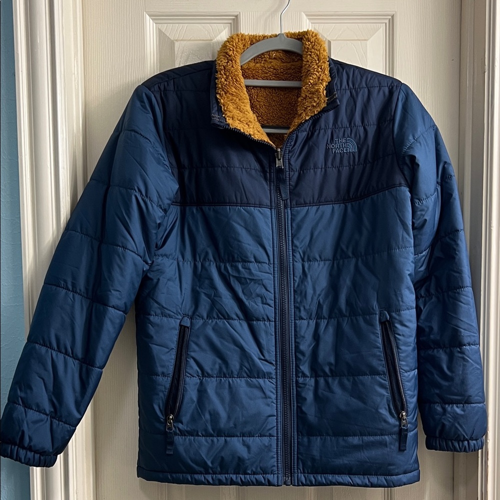 The North Face Navy Jacket Boys size 14/16 Blue